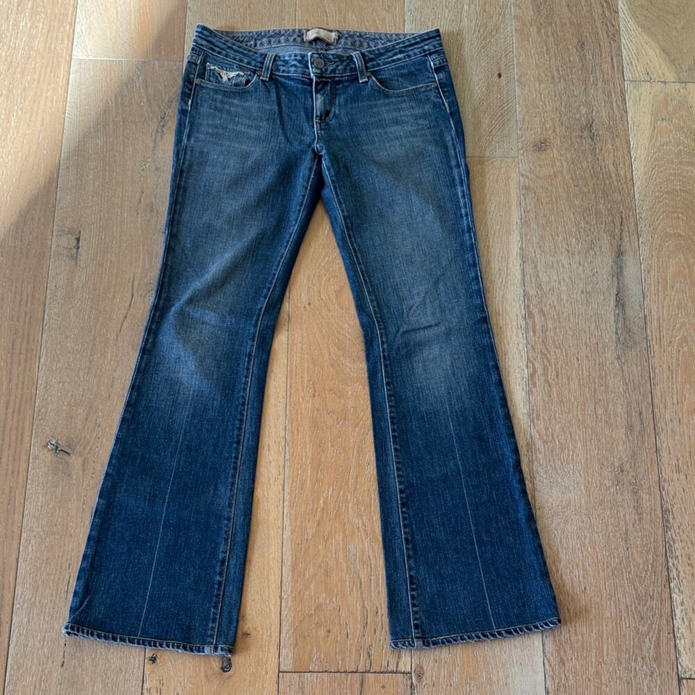Y2K PAIGE Laurel Canyon Bootcut Jeans Embroidered Pocket Size 29 - Picture 3 of 8
